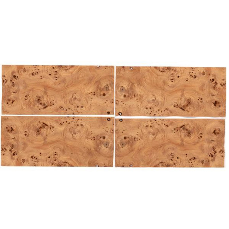 Wood Veneer Pack - Sequence Matched - 8" x 18" - 4 Piece - Species:Mappa Burl